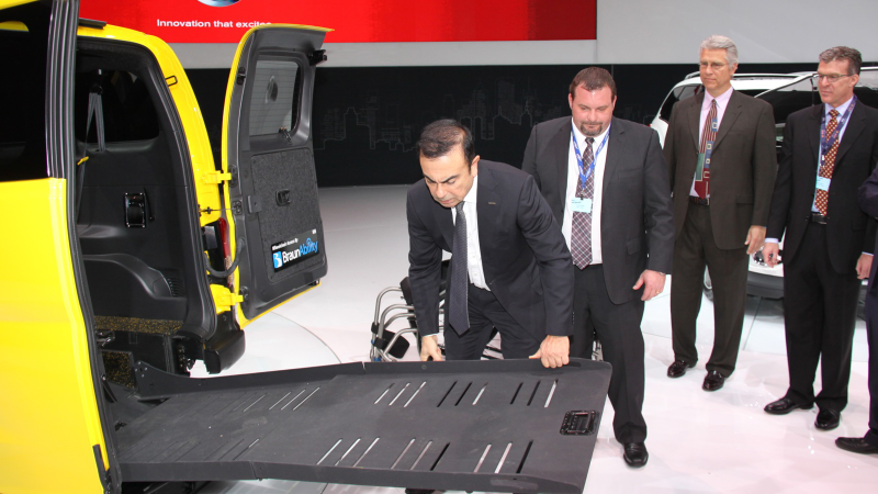 Illustration for article titled Nissan Finally Unveils Wheelchair-Accessible Cab